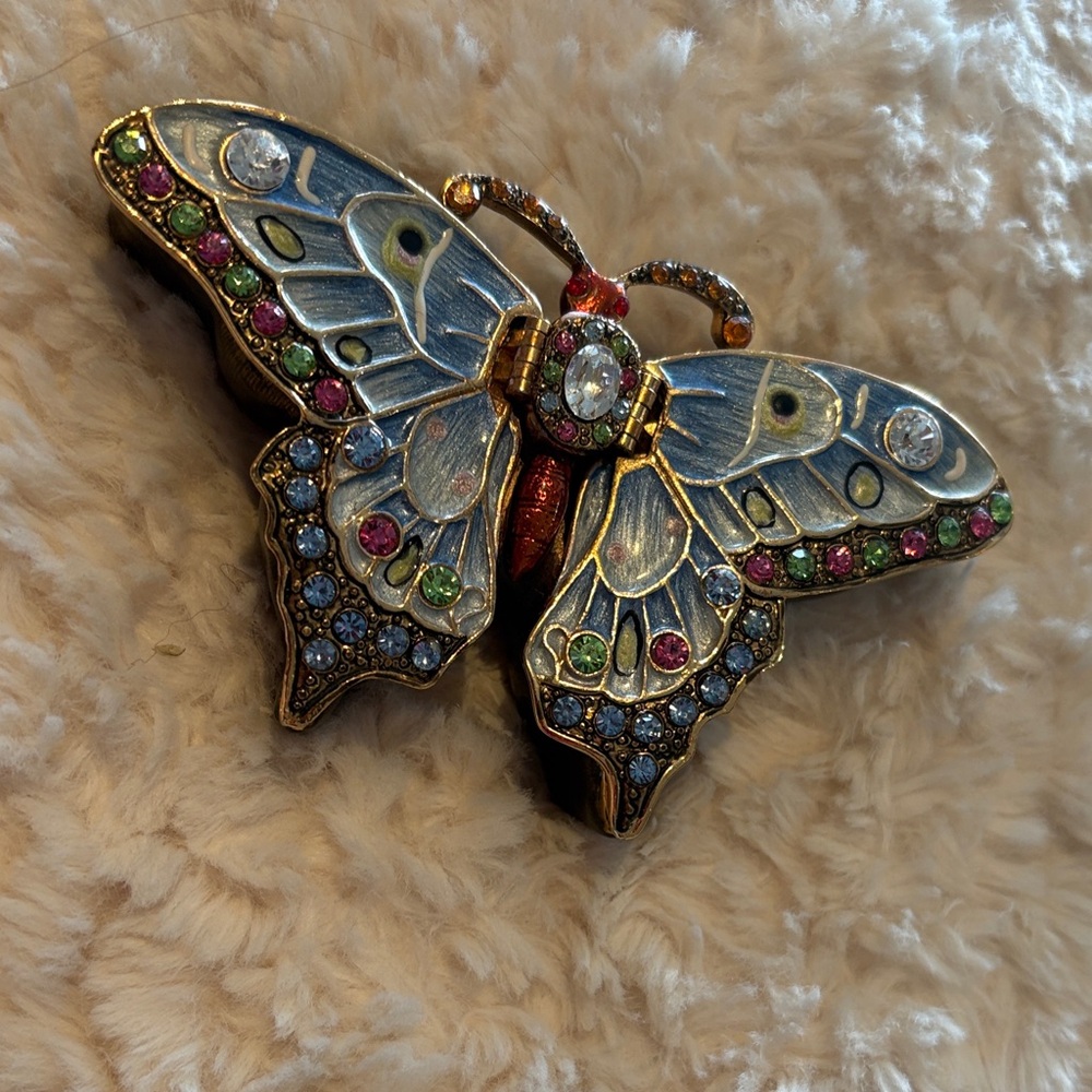 Multicolor Crystal Butterfly jewelry box
